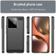 For Realme GT 7 5G / 7T 5G Case Protective Phone Cover Carbon Fiber Texture Brushed - Black Oppo Realme Cases Mobile