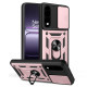 For OnePlus Nord 5 5G Case with Slide Camera Lid PC + TPU Kickstand Phone Cover - Rose Gold OnePlus Mobile Cases
