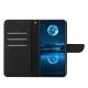 For OnePlus Nord 5 5G Case Skin Touch Lines Imprinted PU Leather Flip Phone Cover - Black OnePlus Mobile Cases