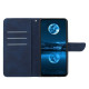 For OnePlus Nord 5 5G Case Skin Touch Lines Imprinted PU Leather Flip Phone Cover - Blue OnePlus Mobile Cases