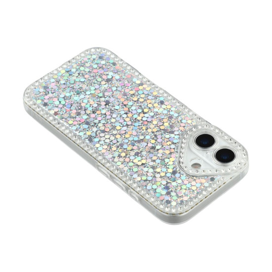 Θήκη Σιλικόνης TPU με Γκλίτερ για iPhone 17 - Ασημί Apple Θήκες Κινητών