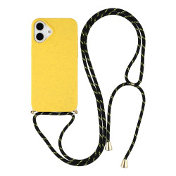 Θήκη Σιλικόνης TPU με Κορδόνι Λαιμού για iPhone 17 - Κίτρινο