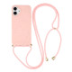 Θήκη Σιλικόνης TPU με Κορδόνι Λαιμού για iPhone 17 - Ροζ Apple Θήκες Κινητών