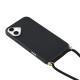 Θήκη Σιλικόνης TPU με Κορδόνι Λαιμού για iPhone 17 - Μαύρο Apple Θήκες Κινητών
