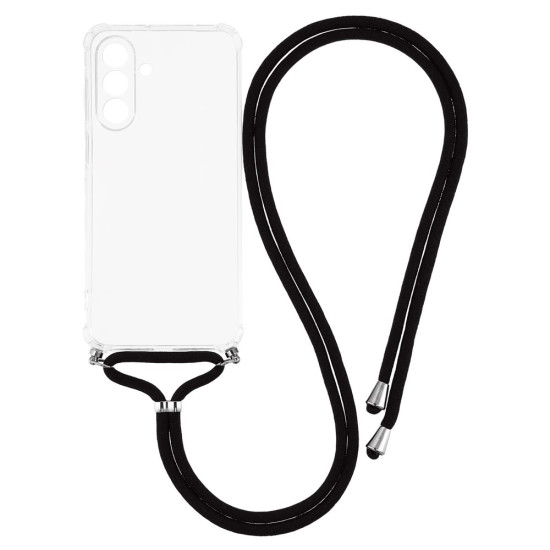For Samsung Galaxy A17 5G Case Reinforced Corner TPU Clear Phone Cover with Lanyard Samsung Cases Mobile