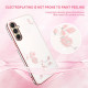 KADEM For Samsung Galaxy A17 5G Case Flower Rhinestone Decor TPU Phone Cover - Rose Gold Samsung Cases Mobile