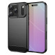 For iPhone 17 Pro Case Protective Phone Cover Carbon Fiber Texture Brushed - Black Apple Cases Mobile