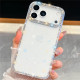 For iPhone 17 Pro Max Case Rhinestone Edge Glitter Back TPU + PC IMD Phone Cover - Glitter Transparent Apple Cases Mobile