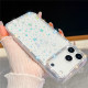 For iPhone 17 Pro Max Case Rhinestone Edge Glitter Back TPU + PC IMD Phone Cover - Glitter Transparent Apple Cases Mobile