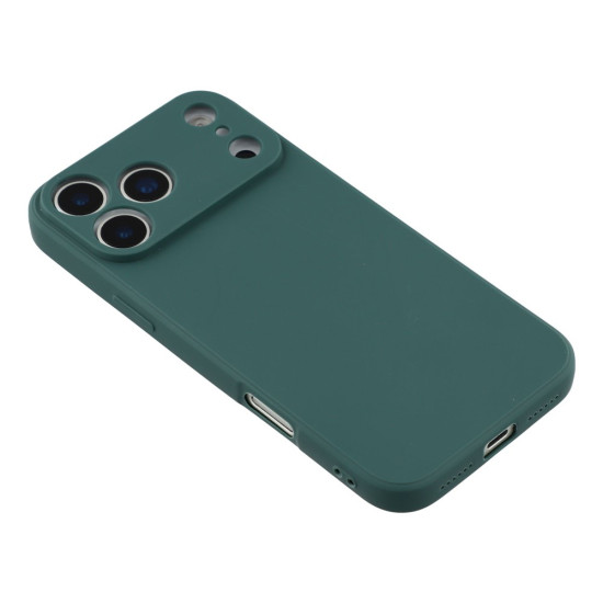 For iPhone 17 Pro Max Case Precise Cutouts Straight Edge TPU Shockproof Phone Cover - Army Green Apple Cases Mobile