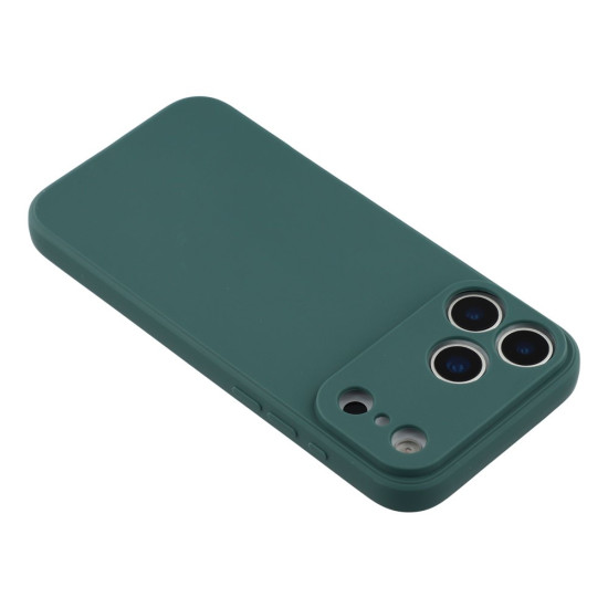 For iPhone 17 Pro Max Case Precise Cutouts Straight Edge TPU Shockproof Phone Cover - Army Green Apple Cases Mobile