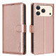 For iPhone 17 Pro Max Leather Case BINFEN COLOR BF32 Wallet RFID Blocking Phone Cover - Rose Gold Apple Cases Mobile