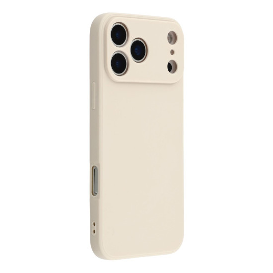 For iPhone 17 Pro Max Case Precise Cutouts Straight Edge TPU Shockproof Phone Cover - White Apple Cases Mobile