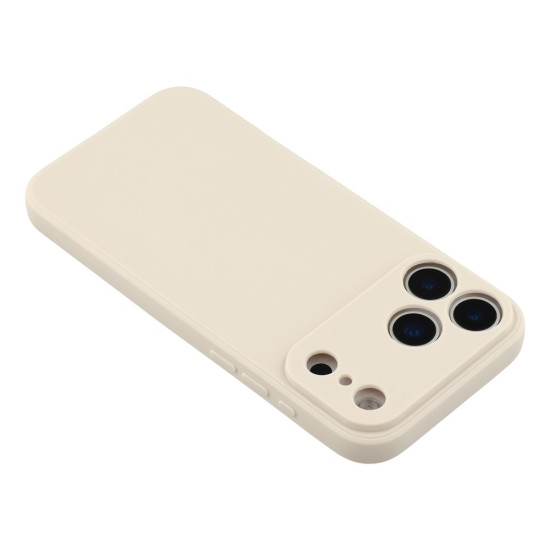 For iPhone 17 Pro Max Case Precise Cutouts Straight Edge TPU Shockproof Phone Cover - White Apple Cases Mobile