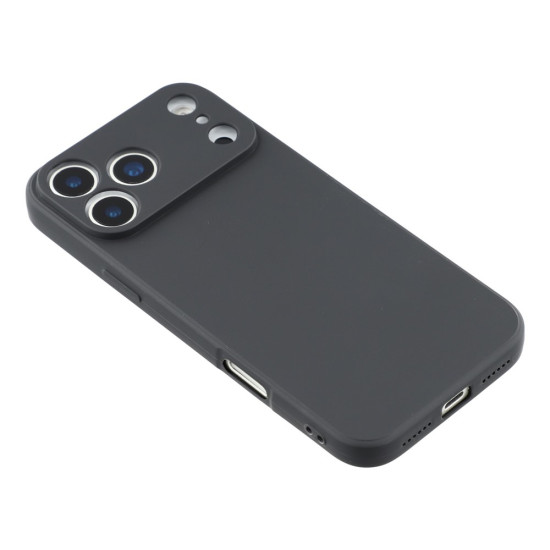 For iPhone 17 Pro Max Case Precise Cutouts Straight Edge TPU Shockproof Phone Cover - Black Apple Cases Mobile