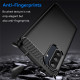 For Samsung Galaxy A36 5G / A56 5G Case Carbon Fiber Texture Brushed Anti Fingerprint Phone Back Cover - Black Samsung Cases Mobile