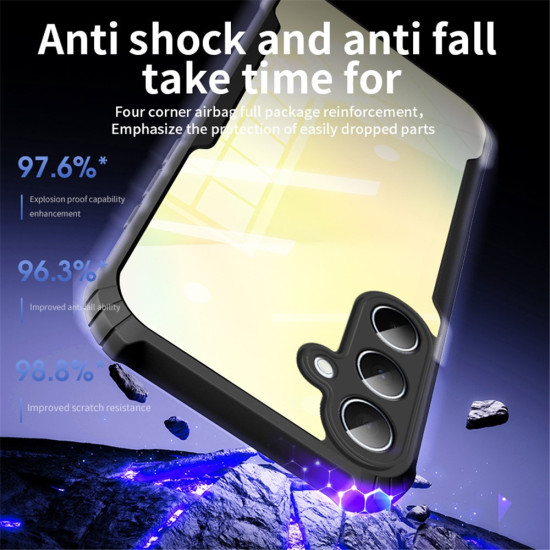 For Samsung Galaxy A36 5G Case Reinforced Corners TPU + Acrylic Clear Phone Cover Samsung Cases Mobile