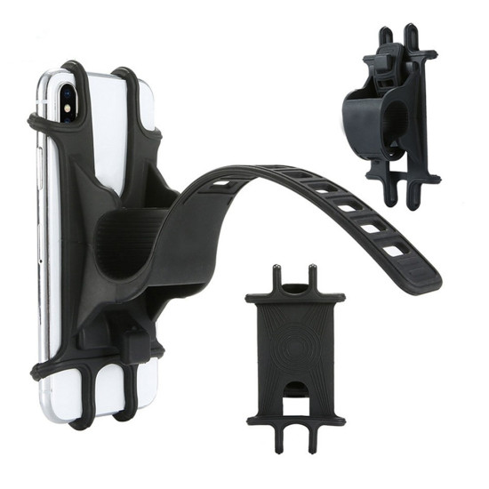 Silicone Bike Phone Mount Strap-On Universal Bicycle Phone Holder for Outdoor Cycling 20.5 x 7.5 cm Holders & Docks