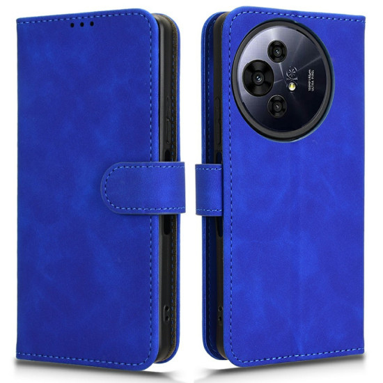For TCL 50 Nxtpaper 5G Leather Case Skin-Feel Anti-Drop Wallet Flip Phone Cover - Blue TCL Mobile Cases