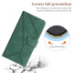 HT05 For Samsung Galaxy A36 5G Case Skin-Touch Lines PU Leather Flip Phone Cover - Green Samsung Cases Mobile