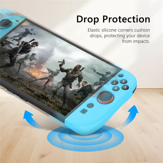 For Nintendo Switch 2 Controller Case Ergonomic Soft Silicone Protective Cover - Black Gaming