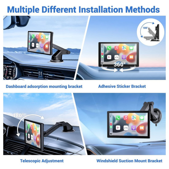 W519 9 inch Wireless Carplay Android Auto Screen Auto Car Stereo with GPS Navigation / Mirror Link / Voice Control Gadgets - Toys - Hobby