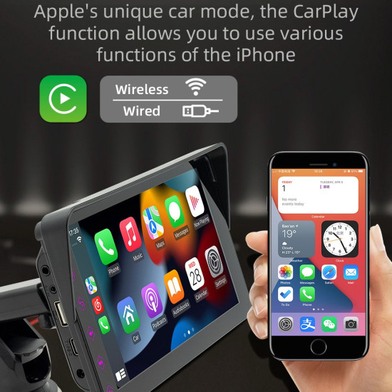 B5311 7-inch Screen Car Bluetooth-compatible MP5 Player Wireless CarPlay Reverse Image Display FM Radio Video Player Gadgets - Toys - Hobby