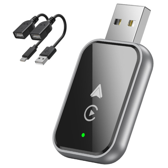 2 in 1 Wireless Carplay Android Auto Car Adapter Wired to Wireless Bluetooth-Compatible WiFi USB Dongle Gadgets - Toys - Hobby