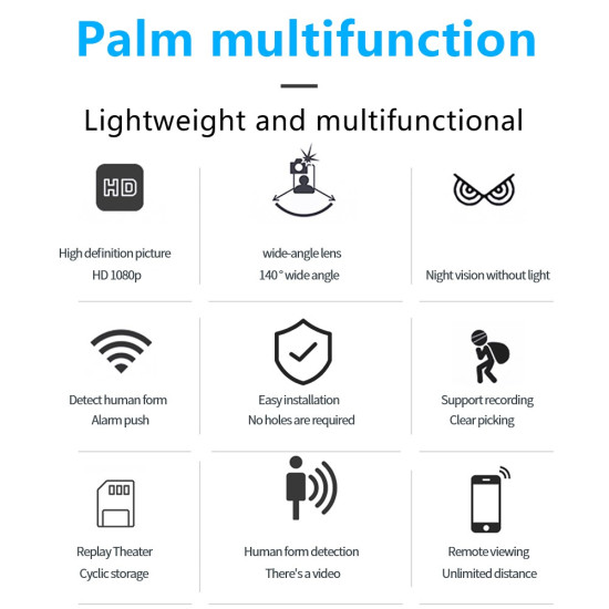 X5 Home Security WiFi Mini Camera 1080P AI Human Body Recognition HD Night Vision Camera Gadgets - Toys - Hobby