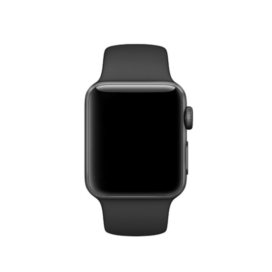 Soft Silicone Smart Watch Band Strap for Apple Watch Series 10 46mm / Ultra 2 Ultra 49mm / 9 8 7 45mm / SE (2023) SE (2022) SE 6 5 4 44mm / 3 2 1 42mm, Size: S / M - Black Gadgets - Toys - Hobby