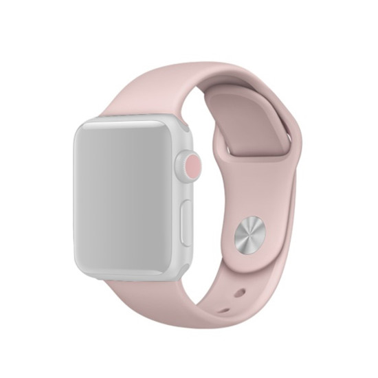 Soft Silicone Smart Watch Band Strap for Apple Watch Series 10 46mm / Ultra 2 Ultra 49mm / 9 8 7 45mm / SE (2023) SE (2022) SE 6 5 4 44mm / 3 2 1 42mm, Size: S / M - Light Pink Gadgets - Toys - Hobby