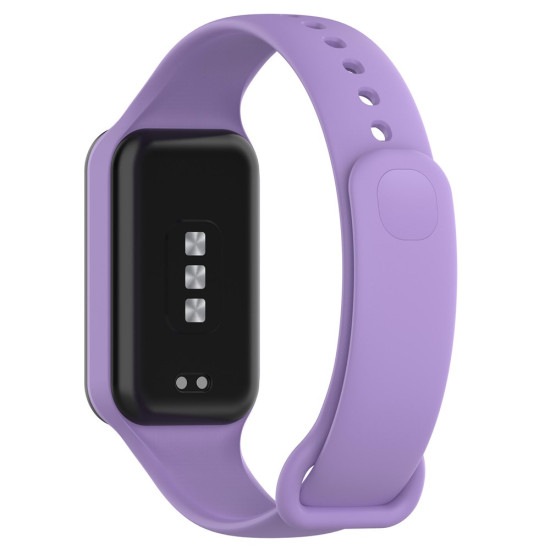 For Xiaomi Smart Band 8 Active / Redmi Band 2 Silicone Watch Band Replacement Wrist Strap with Watch Case - Purple Gadgets - Toys - Hobby