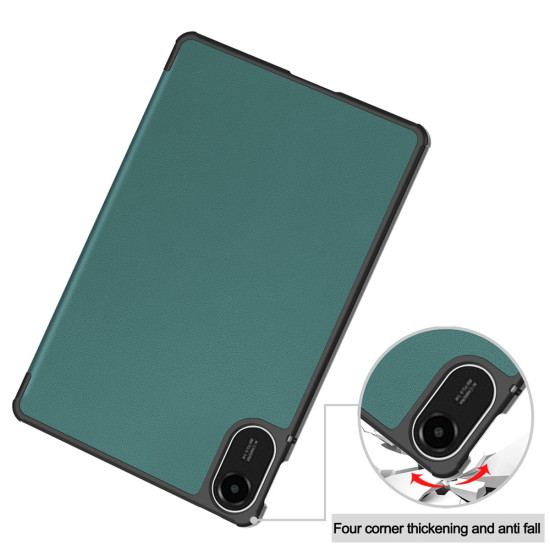 For Xiaomi Redmi Pad 2 Case Anti-Drop Leather Stand Tablet Cover - Blackish Green XIAOMI  Tablet Cases