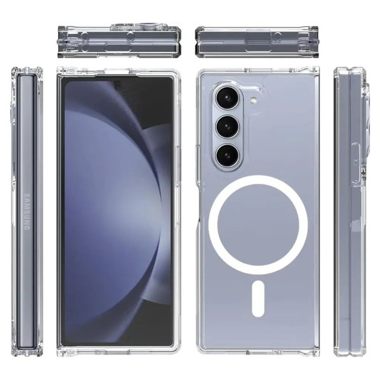 For Samsung Galaxy Z Fold7 5G Case Compatible with MagSafe TPU + Acrylic Clear Phone Cover Samsung Cases Mobile