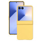 ABEEL For Samsung Galaxy Z Flip7 5G Case Skin Feel PC Phone Cover with Hinge Protection - Yellow Samsung Cases Mobile