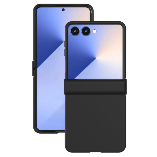 ABEEL For Samsung Galaxy Z Flip7 5G Case Skin Feel PC Phone Cover with Hinge Protection - Black Samsung Cases Mobile
