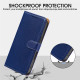 For Motorola Edge 60 5G / 60 Fusion 5G Case RFID Blocking Wallet Litchi Texture Leather Phone Cover Magnetic Clasp - Blue Motorola Cases Mobile