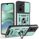 For Xiaomi Redmi A5 4G (171.7mm)  /  Poco C71 4G Case with Slide Camera Lid PC + TPU Kickstand Phone Cover - Green XIAOMI Cases Mobile