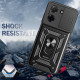 For Xiaomi Redmi A5 4G (171.7mm)  /  Poco C71 4G Case with Slide Camera Lid PC + TPU Kickstand Phone Cover - Green XIAOMI Cases Mobile