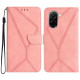 For Xiaomi Redmi A5 4G (171.7mm) / Poco C71 4G Case Skin Touch Lines Imprinted PU Leather Flip Phone Cover - Pink XIAOMI Cases Mobile