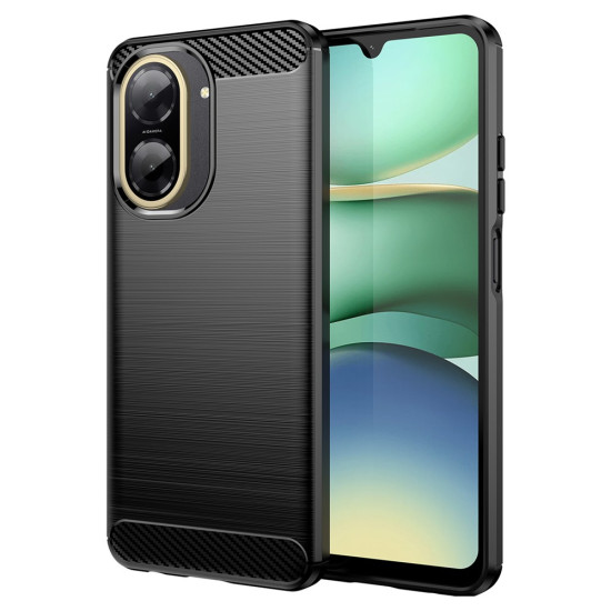 For Xiaomi Redmi A5 4G (171.7mm) Case Protective Phone Cover Carbon Fiber Texture Brushed - Black XIAOMI Cases Mobile