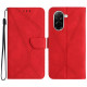For Xiaomi Redmi A5 4G (171.7mm) / Poco C71 4G Case Skin Touch Lines Imprinted PU Leather Flip Phone Cover - Red XIAOMI Cases Mobile