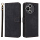 For TCL 60 SE NxtPaper 5G Case Wallet RFID Blocking PU Leather Phone Cover Stand with Strap - Black TCL Mobile Cases