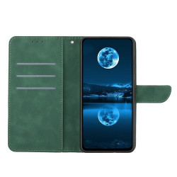 For TCL 60R 5G Case Skin Touch Lines Imprinted PU Leather Flip Phone Cover - Green For TCL 60R 5G Case Skin Touch Lines Imprinted PU Leather Flip Phone Cover - Green