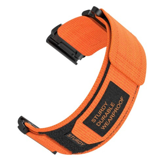 For Garmin Fenix 7 / Forerunner 965 / 955 / 945 / 935 Watch Band 22mm Rugged Nylon Sports Strap - Orange Gadgets - Toys - Hobby
