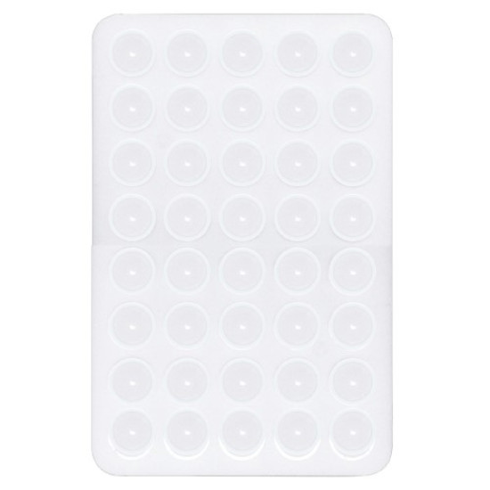 Silicone Suction Cup Phone Mount 40 Grain Double Sided Phone Suction Holder. 100x66mm - White Universal Cases for Smartphones