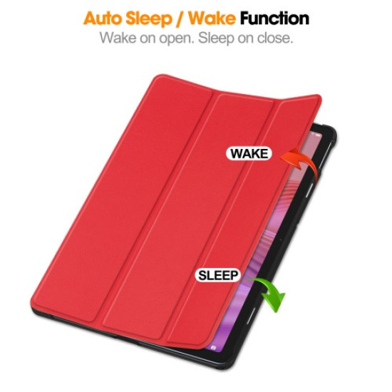 For Lenovo Tab TB311FU Case Anti-Drop Leather Stand Tablet Cover - Red Lenovo Cases Mobile Tablet