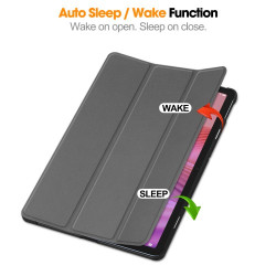 Θήκη Βιβλίο Tri-Fold με Βάση Στήριξης για Lenovo Tab TB311FU - Γκρι Θήκη Βιβλίο Tri-Fold με Βάση Στήριξης για Lenovo Tab TB311FU - Γκρι