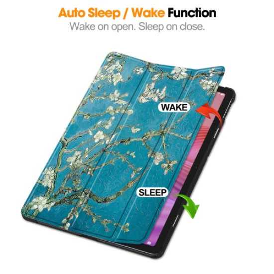 For Lenovo Tab TB311FU Pro Case Pattern Print Leather Stand Tablet Cover - Apricot Blossom Lenovo Cases Mobile Tablet