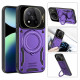 Phone Case For Xiaomi Redmi Note 14 Pro 5G / Note 14 Pro+ 5G / Poco X7 5G Rotating Magnetic Kickstand PC + TPU Back Cover - Purple XIAOMI Cases Mobile